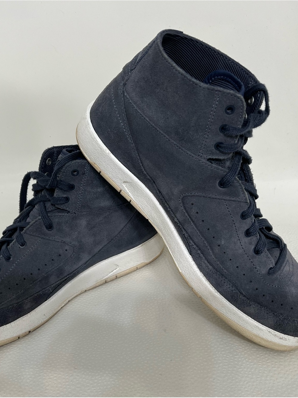Air Jordan Retro Deconstructed Thunder Blue suede sneakers